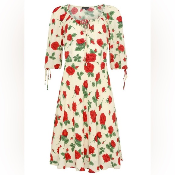 Coco Fennell Dresses Coco Fennell Red Rose Dress Poshmark